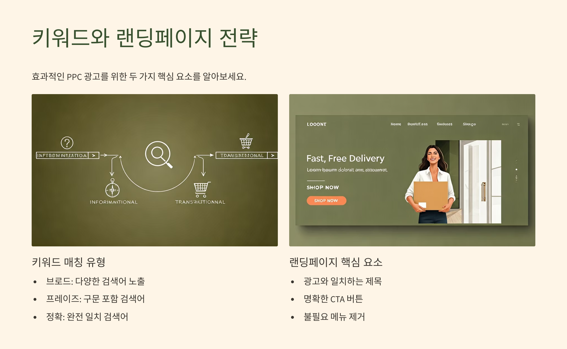 키워드와 랜딩페이지 전략