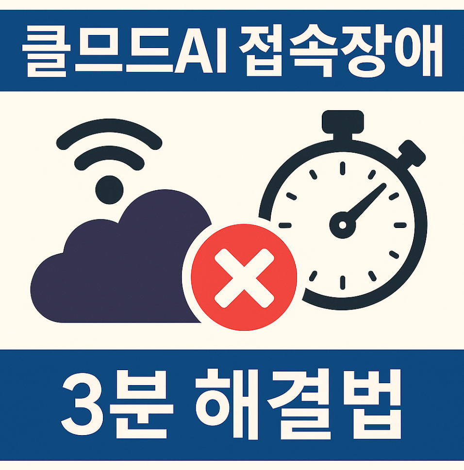 클로드AI 접속장애 3분 해결법