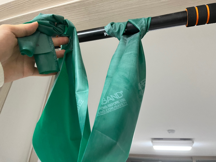 풀업봉에 달아본 모습