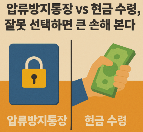 압류방지통장vs현금수령