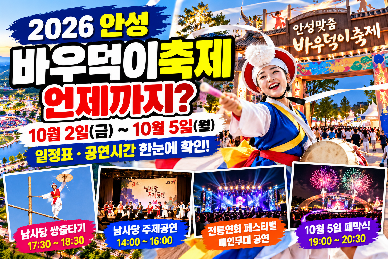2026 안성 바우덕이축제 주차