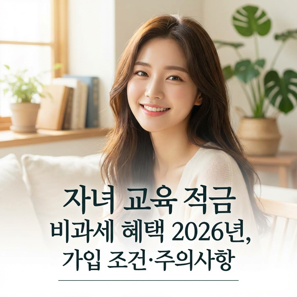 자녀 교육 적금 비과세 혜택 2026년 | 가입 조건·주의사항