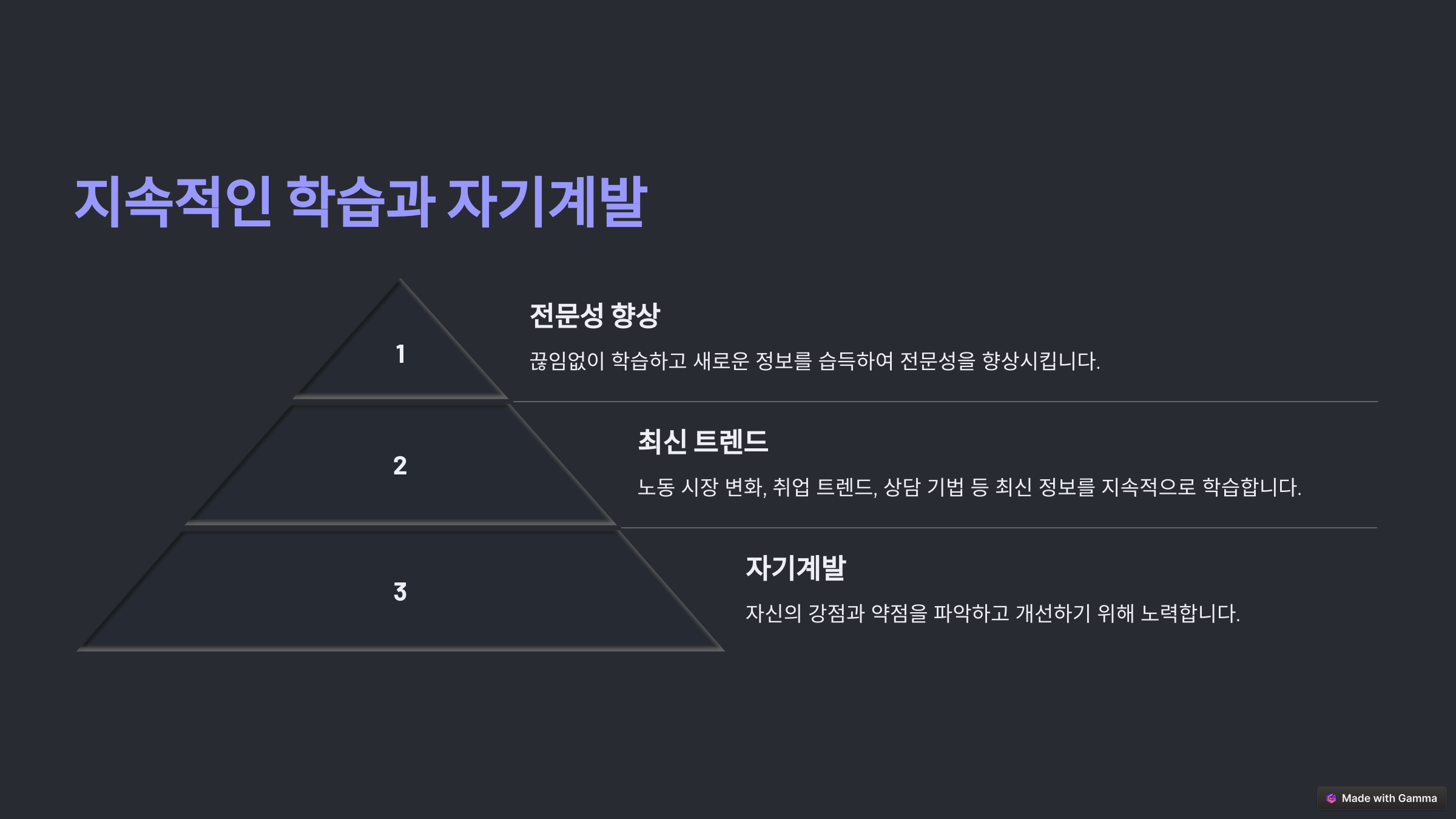 지속적인 학습과 자기계발