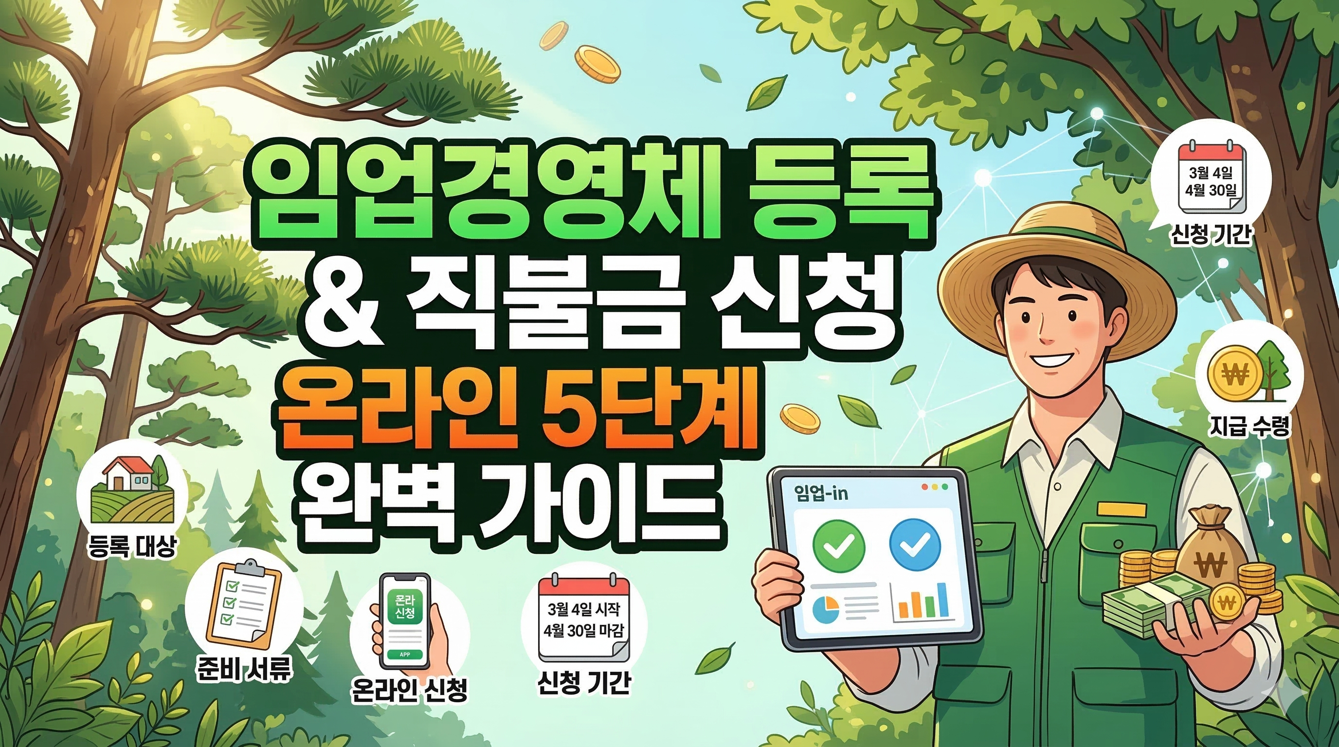 임업경영체 등록방법 및 2026 임업직불금 온라인 신청 5단계 완벽 가이드! (서류 총정리)