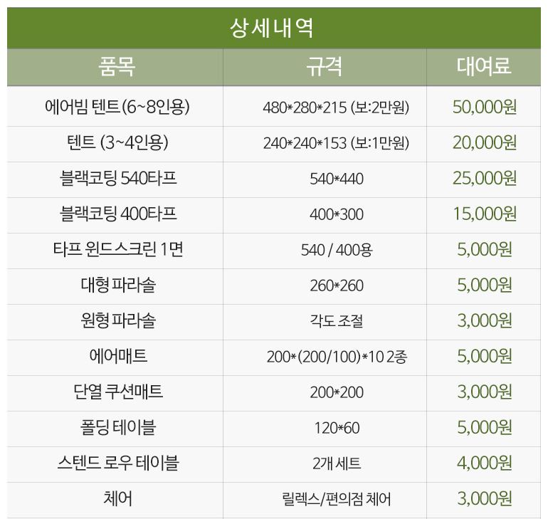 천왕산 가족 캠핑장
