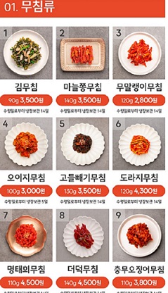 반찬종류