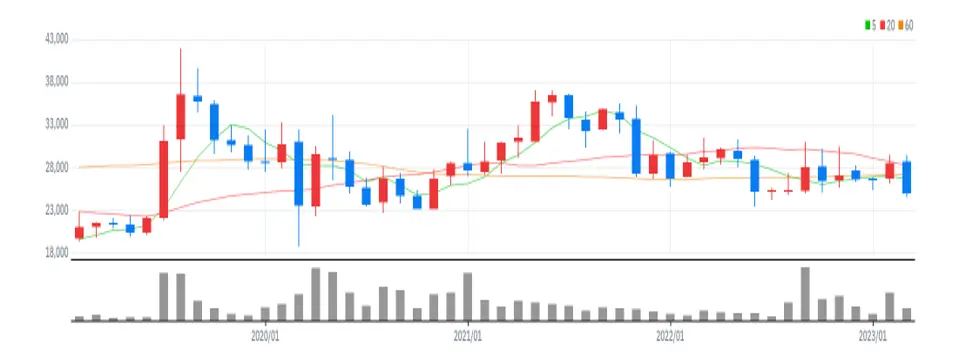 나이스정보통신 월봉