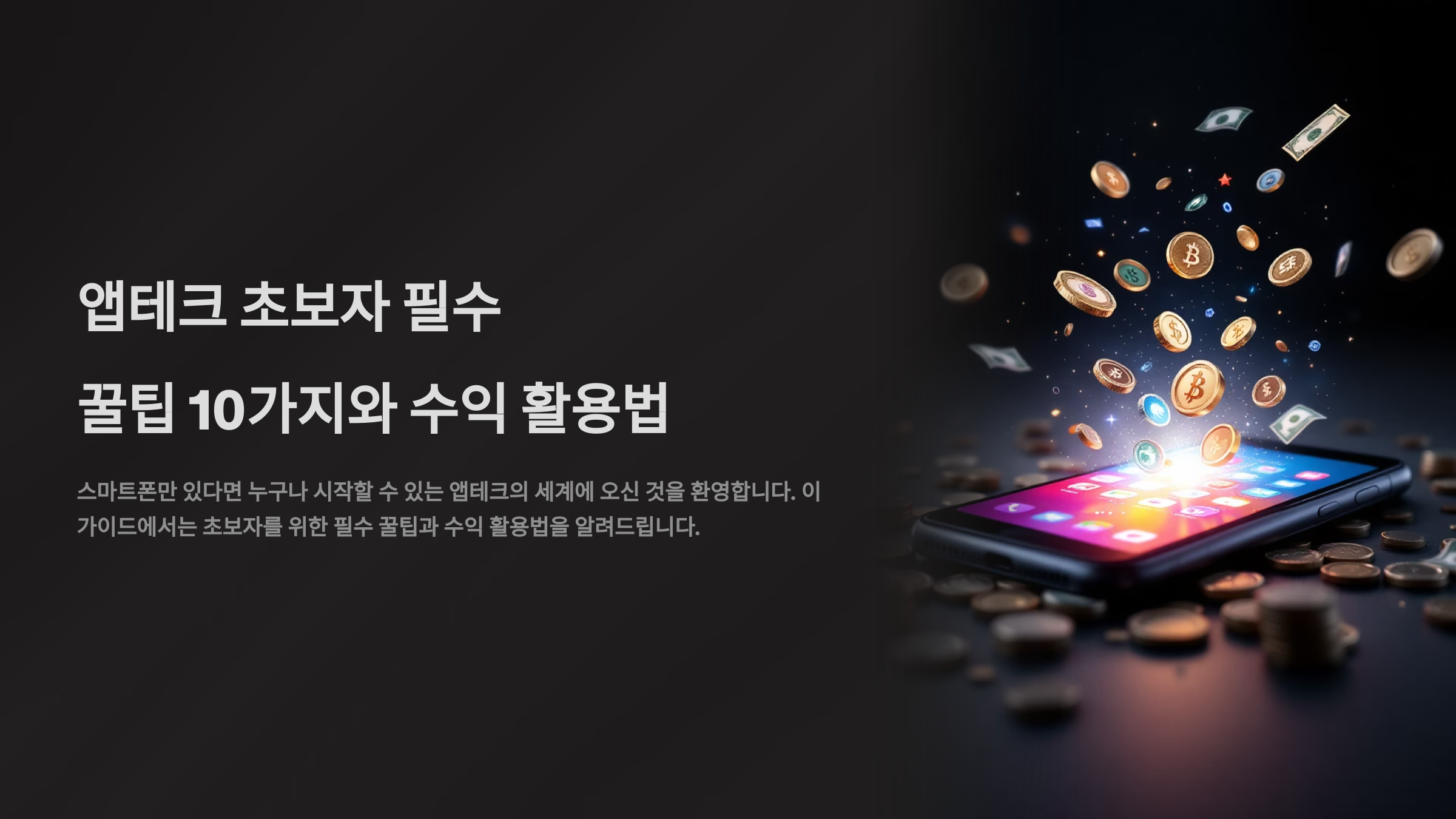 앱테크 초보자 필수 꿀팁 10가지와 수익 활용법