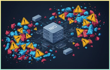 국가 취약점 데이터베이스(NVD). NVD가 유입되는 취약점(CVE라고 함)을 분석하려고 하지만 너무 많은 취약점이 있다는 것을 보여줌.