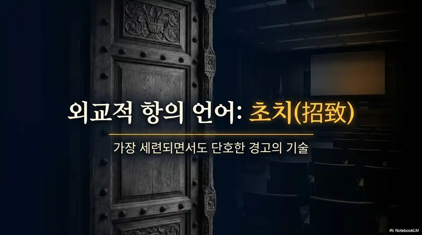초치의 뜻 외교적 항의 언어