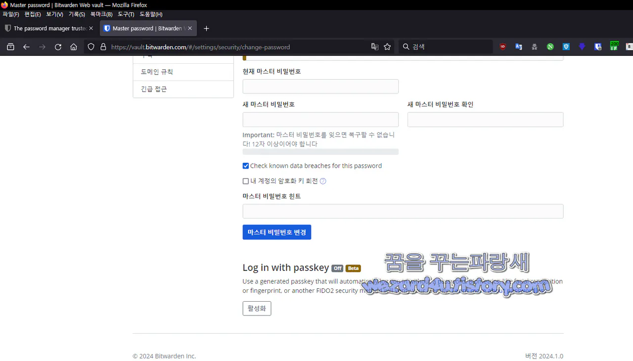 Log in with passkey