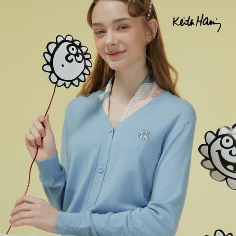 가79 900 키스해링 자수 니트 가디건 3종 여성