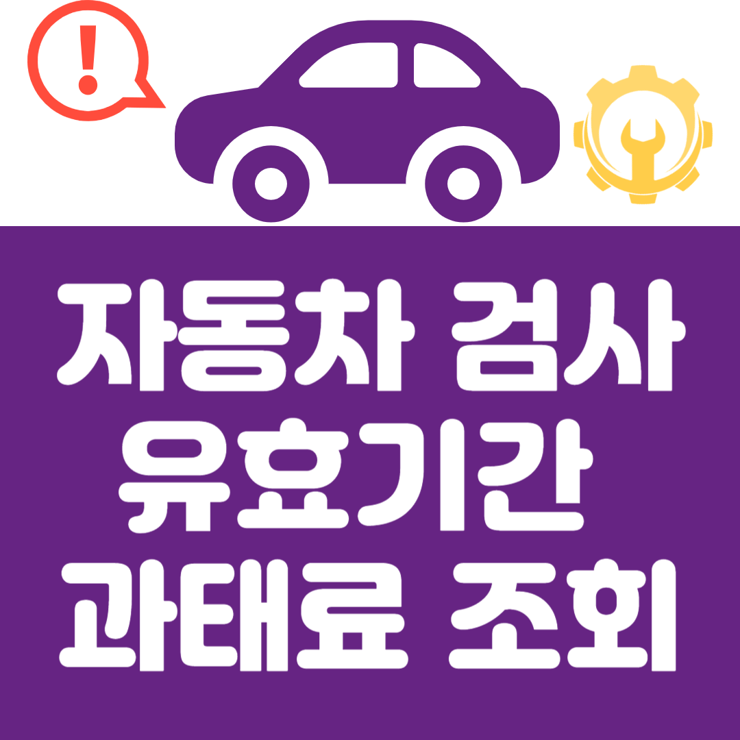 자동차 검사 유효기간 과태료 조회 관련 사진