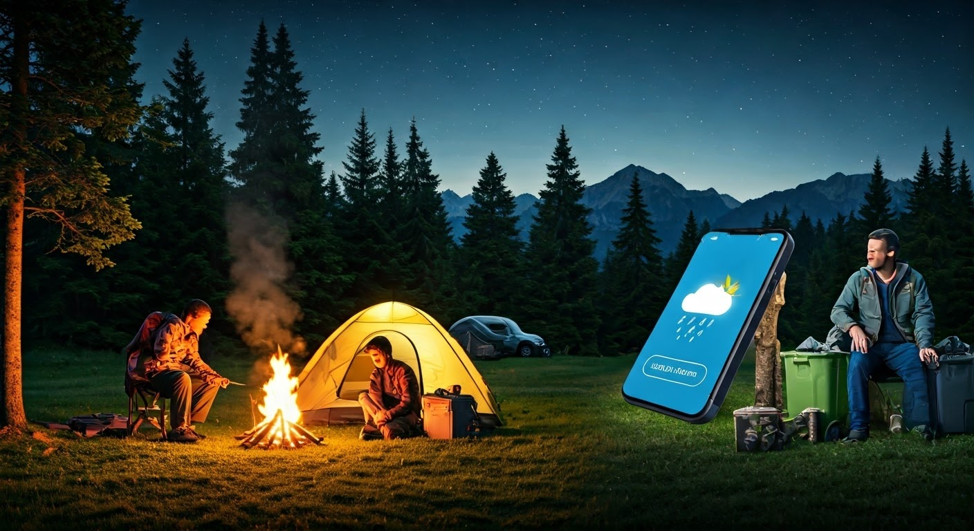 캠핑 안전수칙과 초보자가 주의할 점 정리 표현한 이미지