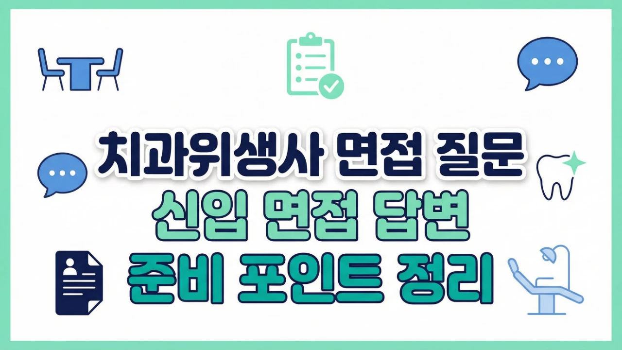 치과위생사 면접 질문 신입 면접 답변 준비 포인트 정리 대표이미지