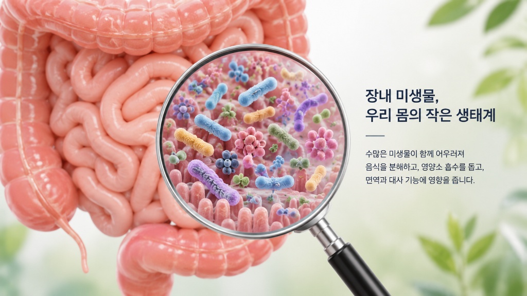 장내 미생물과 우리 몸의 생태계에 대한 인포그래픽