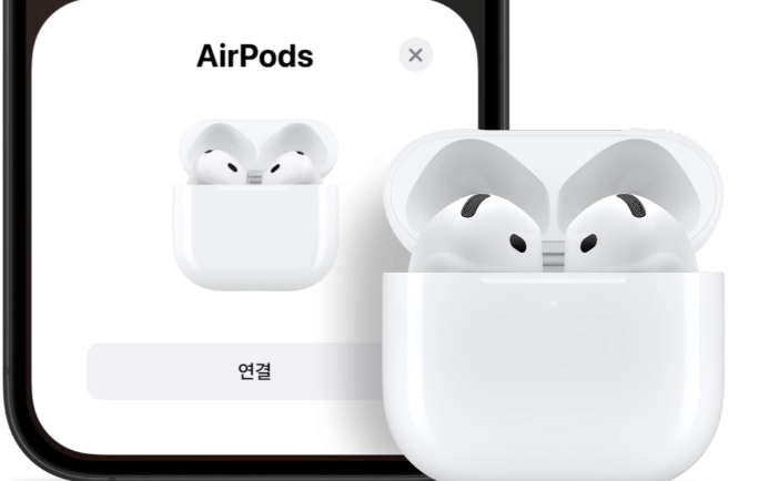 출처 : 애플 홈페이지. AirPods4d연결화면