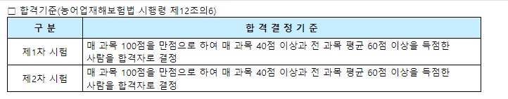 손해평가사 시험일정