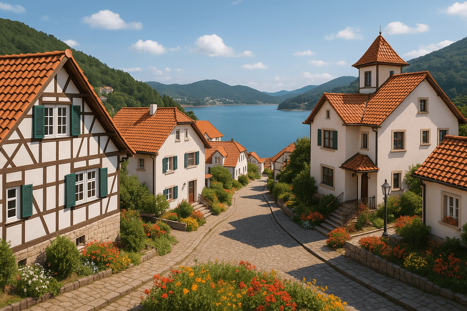 남해 독일마을 전경