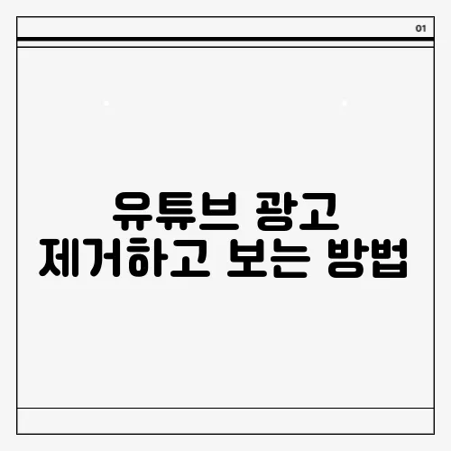 유튜브 광고 제거하고 보는 방법