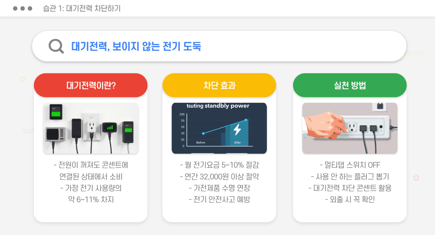 대기전력 차단하기