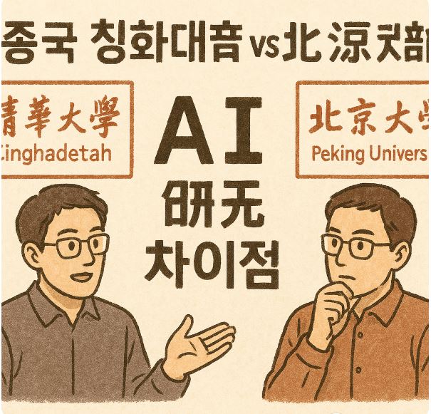 중국 칭화대학 vs 베이징대학, AI 연구 차이점