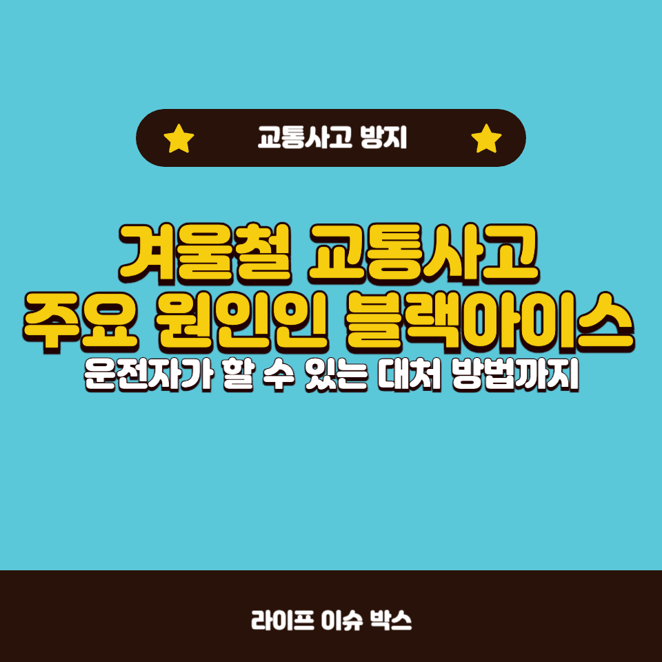 겨울철 블랙아이스 예방