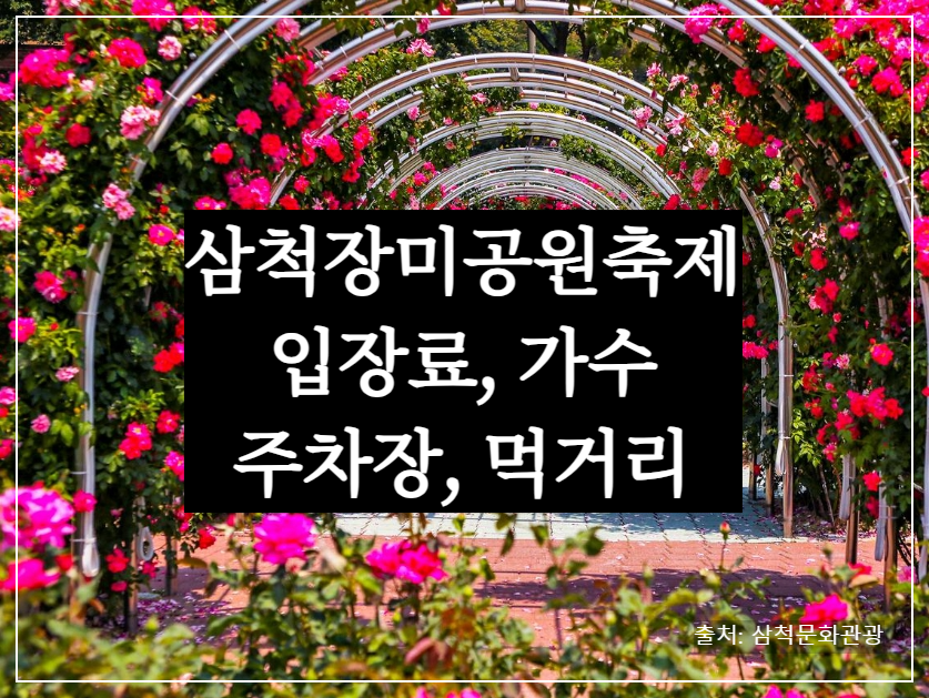삼척장미공원 장미꽃축제 입장료, 가수 라인업, 주차장, 먹거리 총정리