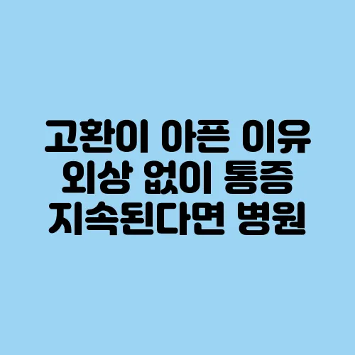 고환이 아픈 이유 외상 없이 통증 지속된다면 병원