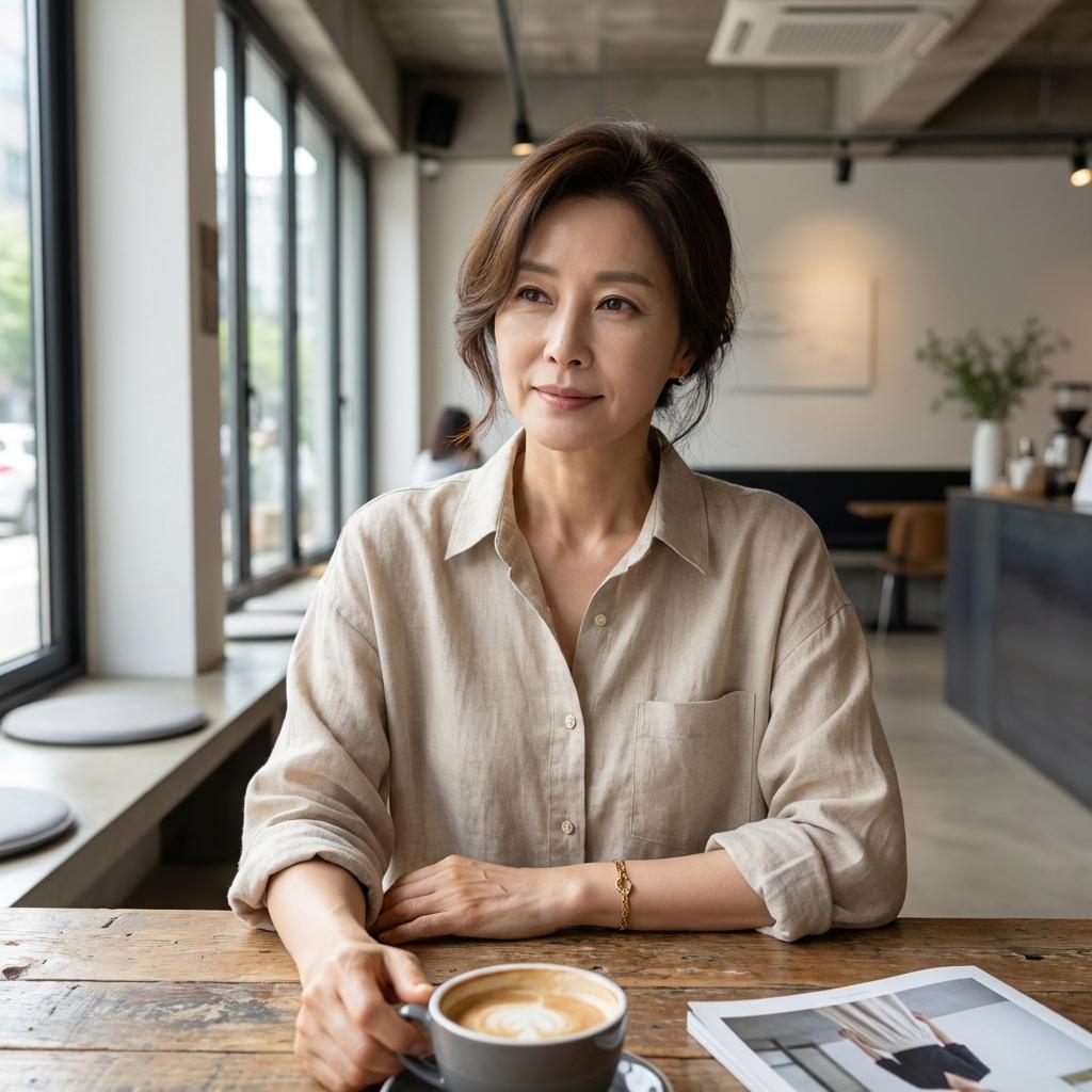 프렌치 시크 스타일 중년 코디의 정석