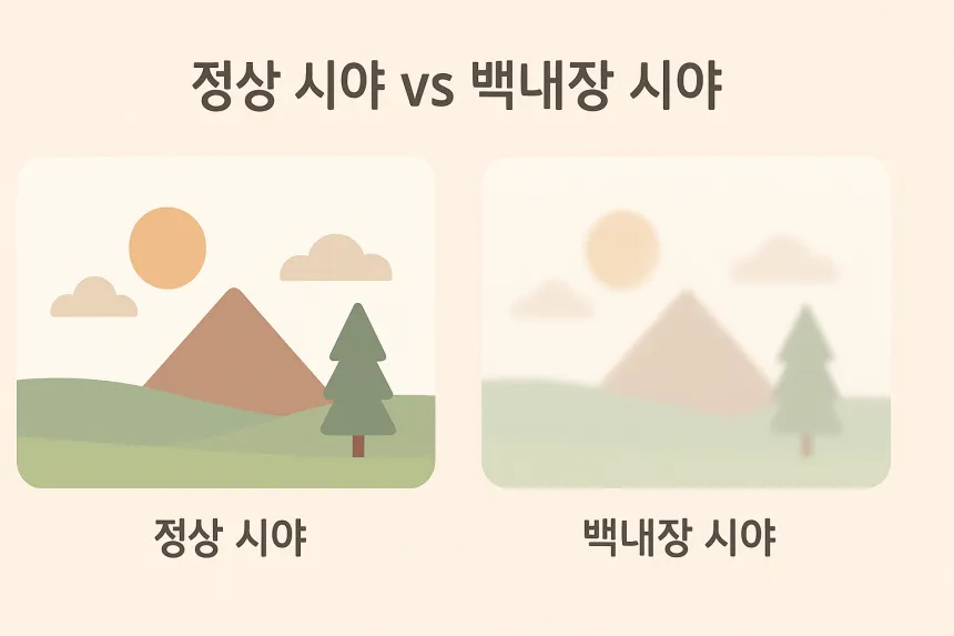 백내장 시야 비교