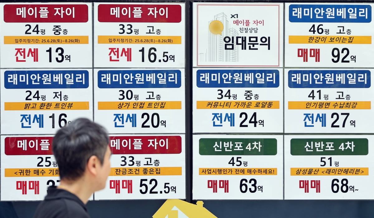 6억대출제한 이후의 아파트 매매가격 사진