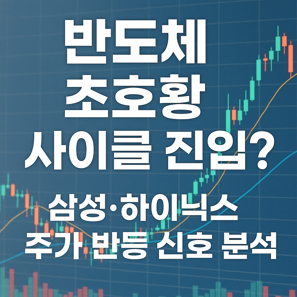반도체 주가 반등 분석을 알리는 밝은 금융 차트 배경의 썸네일 이미지