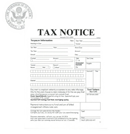 세금고지서그림