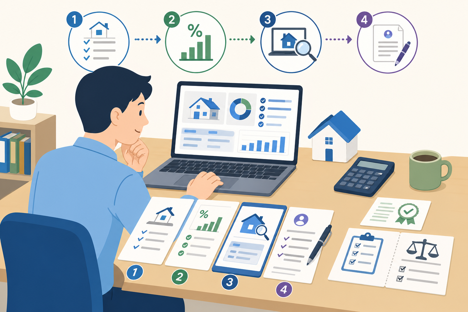 특례보금자리론 종료 후 현재 보금자리론 신청 조건을 확인할 때 서류 점검부터 기준 검토와 신청 준비 흐름까지 이해하도록 돕는 이미지
