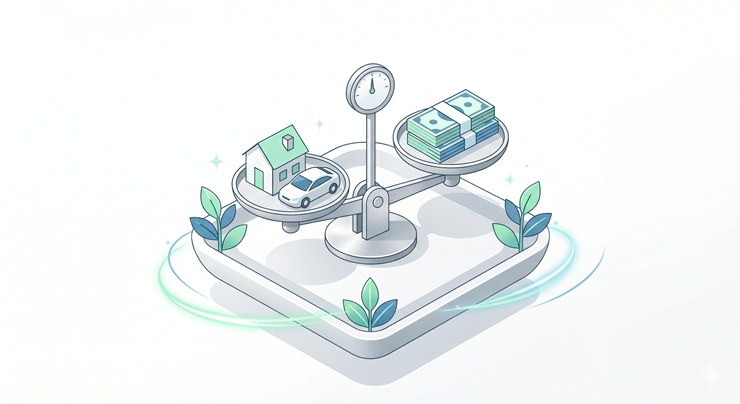소득 하위 70% 및 기준 중위소득 계산 방식 시각화 일러스트