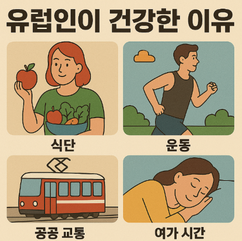 유럽인이 건강한 이유 (식문화, 여가, 습관)