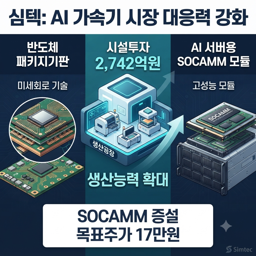 심텍 2,742억원 시설투자와 SOCAMM 생산능력 확대