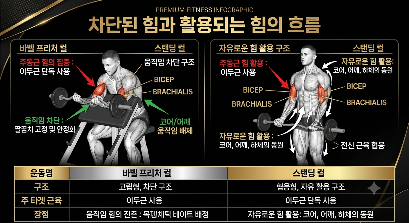 차단된 힘과 활용되는 힘의 흐름