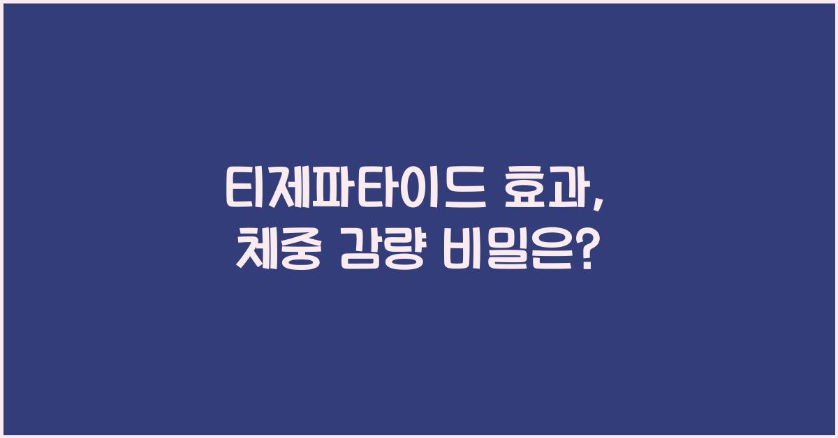 티제파타이드 효과