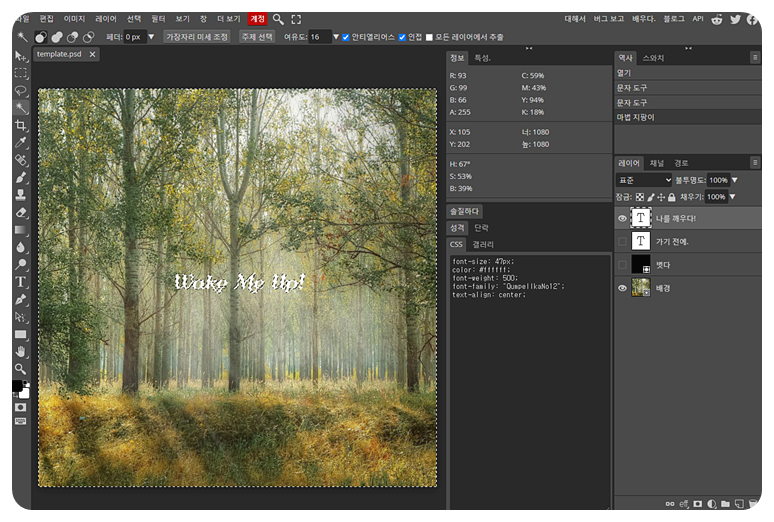 Photopea 편집 도구 사용
