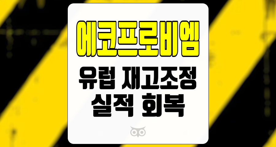 에코프로비엠, 유럽 재고조정이 가져온 실적 악화와 향후 회복 기대