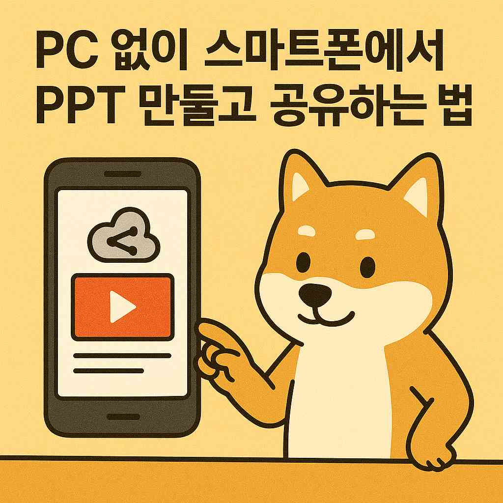 PC 없이 스마트폰에서 PPT 만들고 공유하는 법