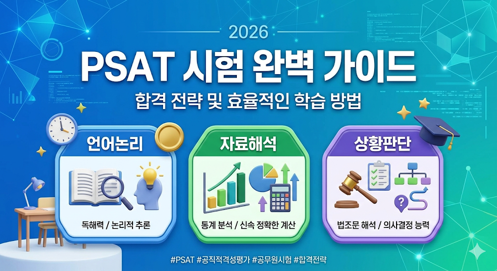 공무원 시험 필수 PSAT 시험 대비 전략,학습법