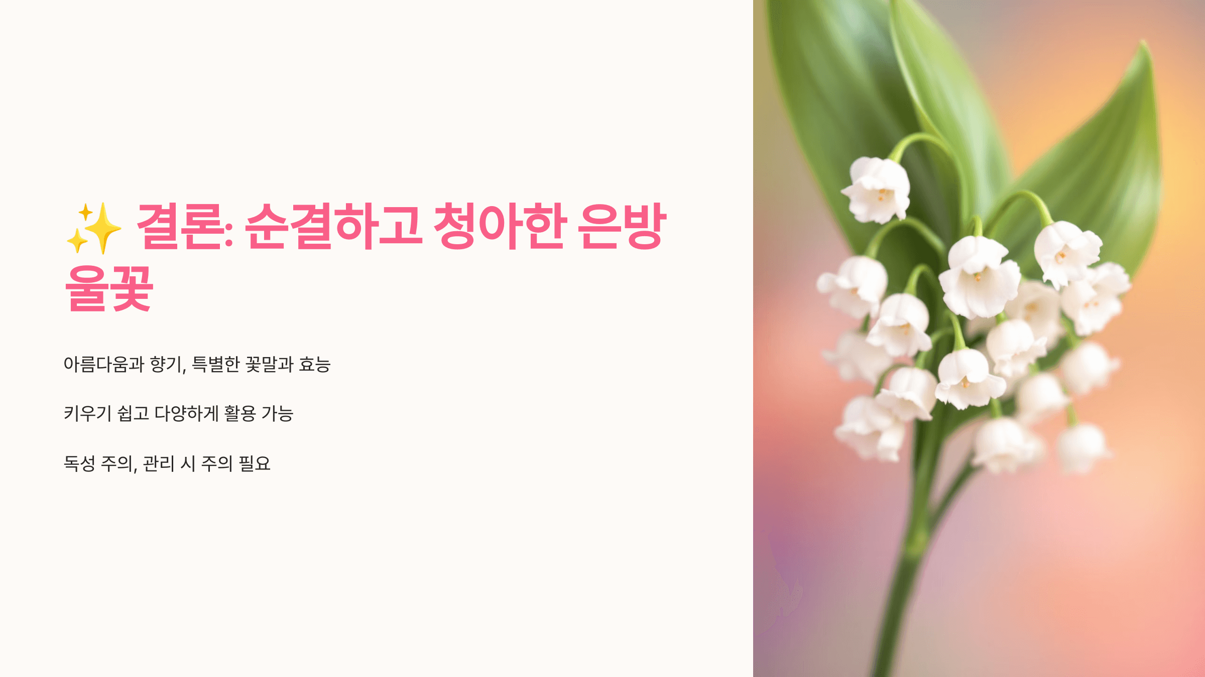 은방울꽃 사진입니다.