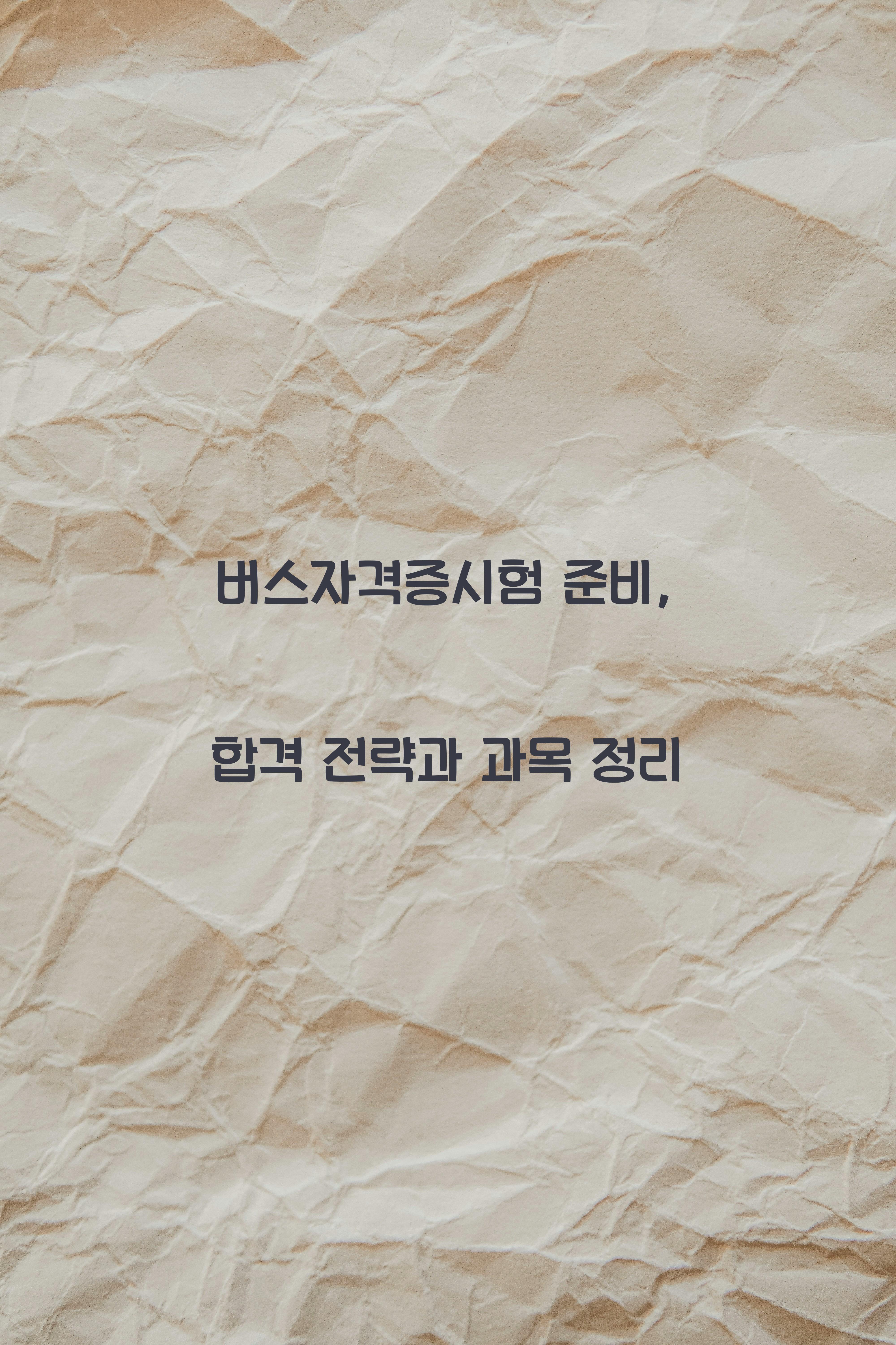 버스자격증시험
