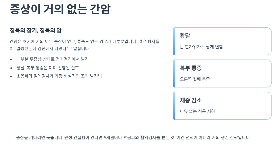 증상이 거의 없는 간암, 어떻게 발견할까