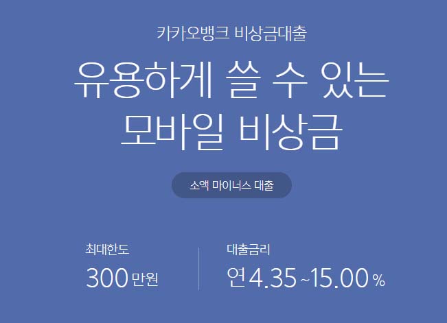 카카오뱅크 비상금대출
