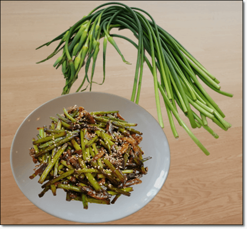 마늘쫑 새우 볶음