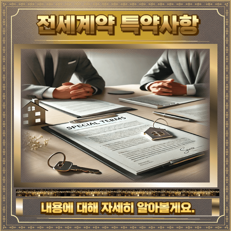 전세계약 특약사항